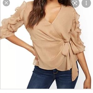 NewYork& Co Wrap Top NWT